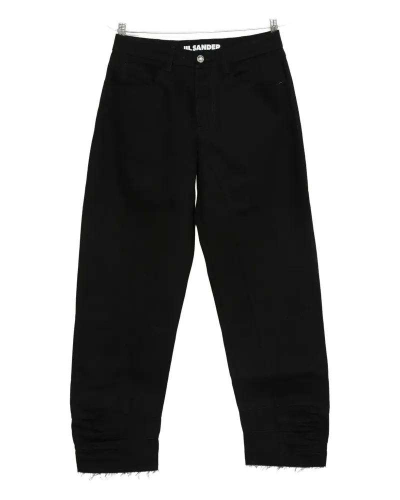 Jil Sander Jeans mit Logo-Patch - Schwarz Schwarz