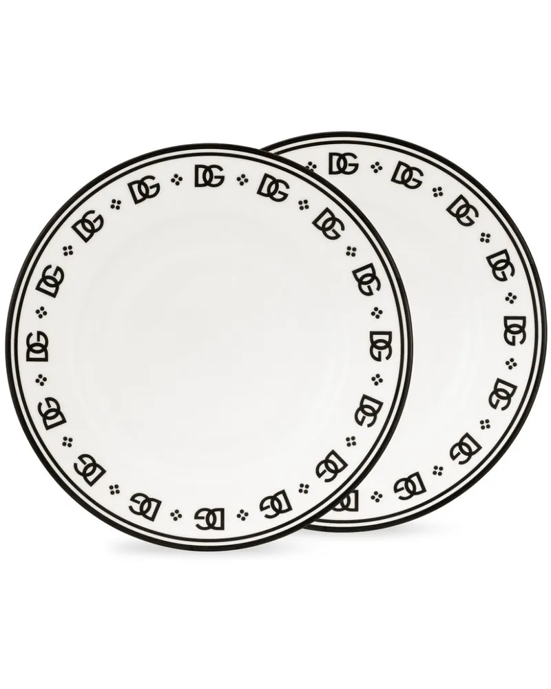 Dolce & Gabbana Suppenteller aus Porzellan (2er-Set) - Weiß Weiß
