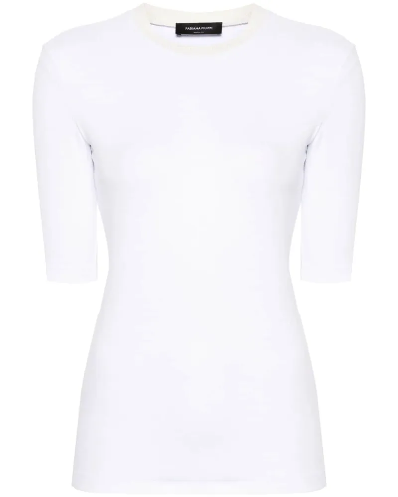 Fabiana Filippi T-Shirt aus Jersey - Weiß Weiß
