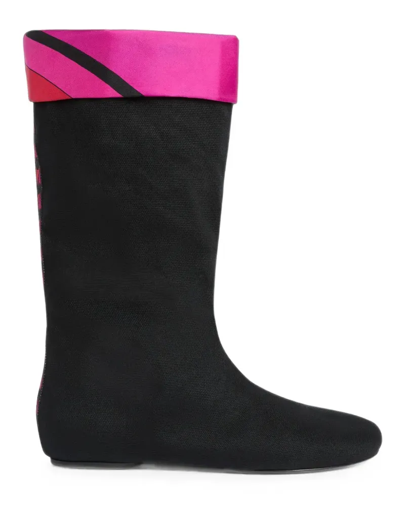 Emilio Pucci boots with printed details - Schwarz Schwarz