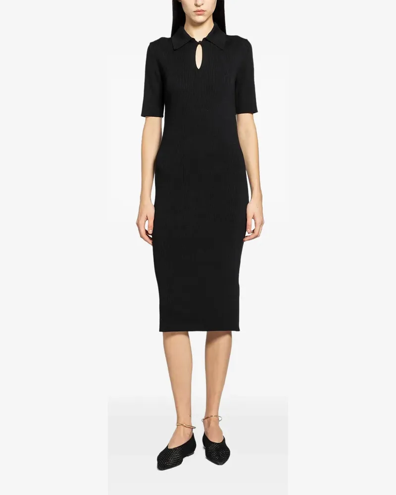 Jil Sander wool midi polo dress - Schwarz Schwarz