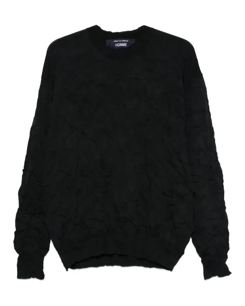 Comme des Garçons crinkled-effect sweater - Schwarz Schwarz
