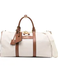 Moschino Reisetasche mit Logo Nude