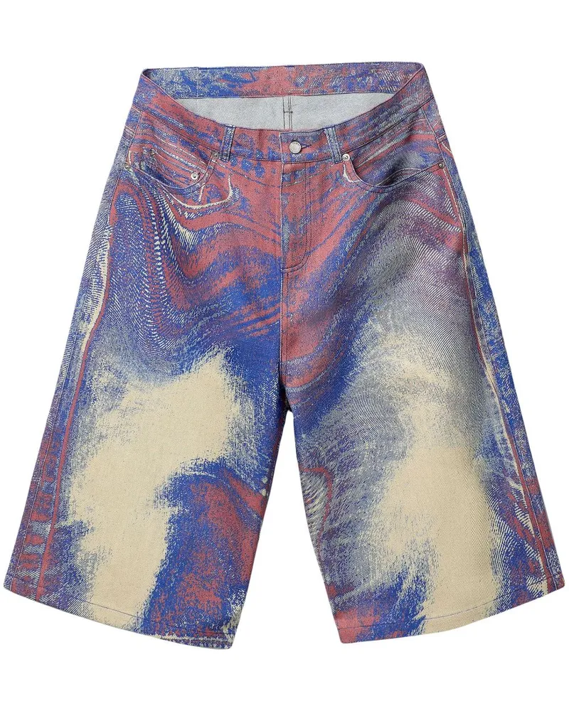 Camper Jeans-Shorts mit Wirbel-Print - Violett Violett