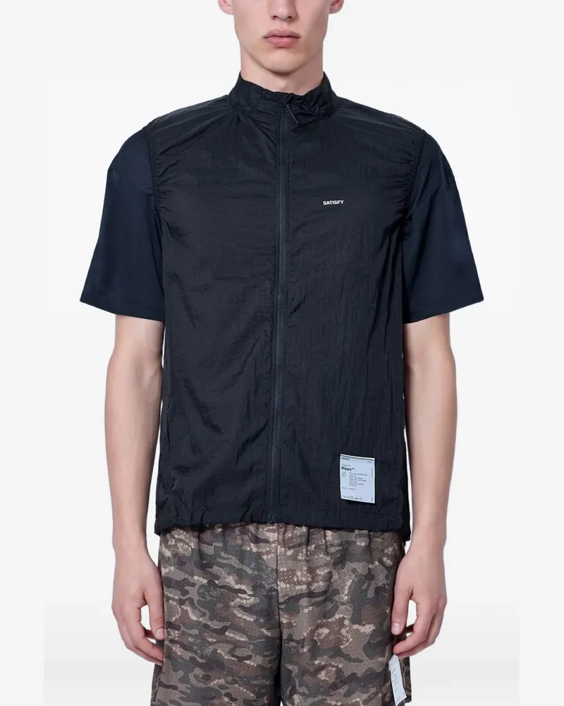 Satisfy Rippy™ zip-up technical vest - Schwarz Schwarz