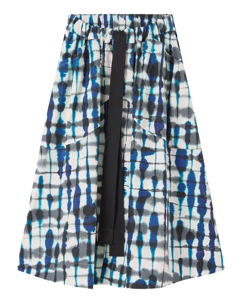 Lee Mathews Rock mit Batikmuster - Blau Blau