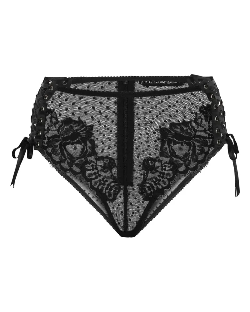 Dolce & Gabbana Slip mit Spitze - Schwarz Schwarz