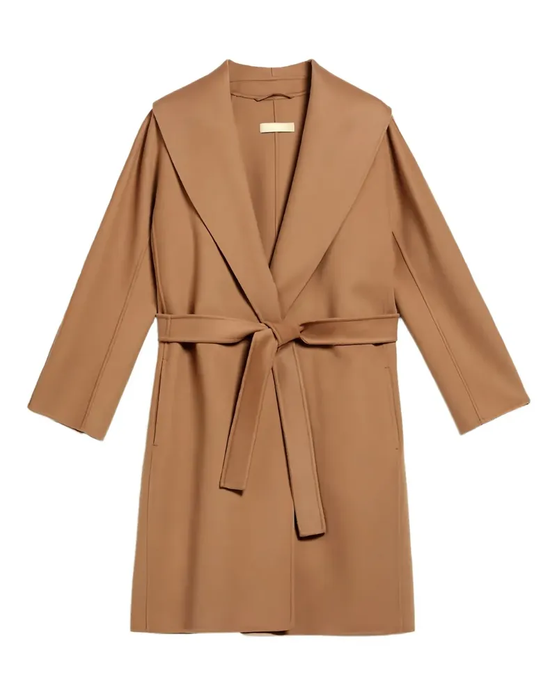 Max Mara Mantel mit Gürtel - Braun Braun