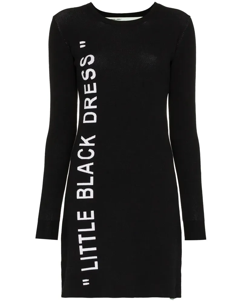 OFF-WHITE Minikleid mit Slogan - Schwarz Schwarz