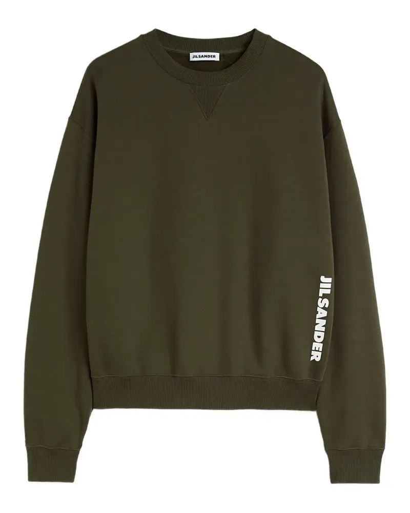 Jil Sander Hoodie mit Logo-Print - Grün Grün