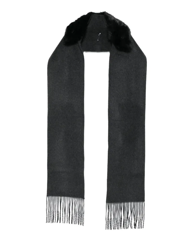 Liviana Conti Schal mit Fransen - Grau Grau