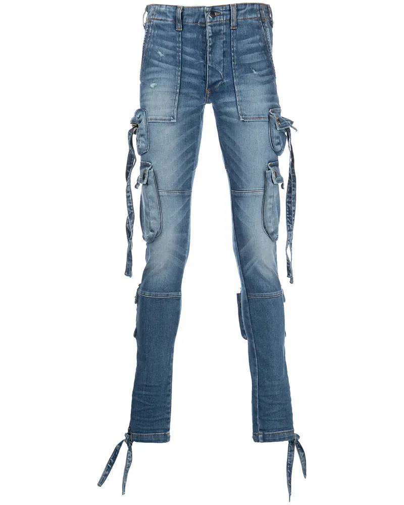 Amiri Skinny-Jeans mit aufgesetzten Taschen - Blau Blau