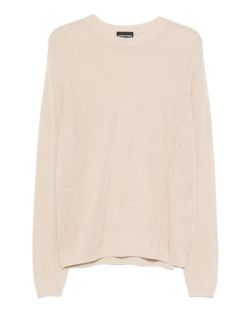 Emporio Armani crew-neck sweater - Nude Nude