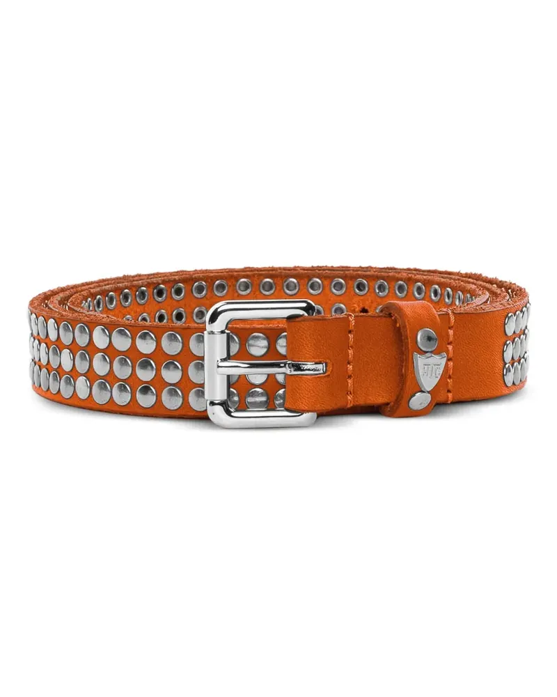 HTC Hollywood Trading Company studded belt - Orange Orange