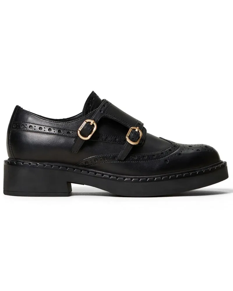 Twin-Set Oxford-Schuhe mit doppeltem Riemen - Schwarz Schwarz