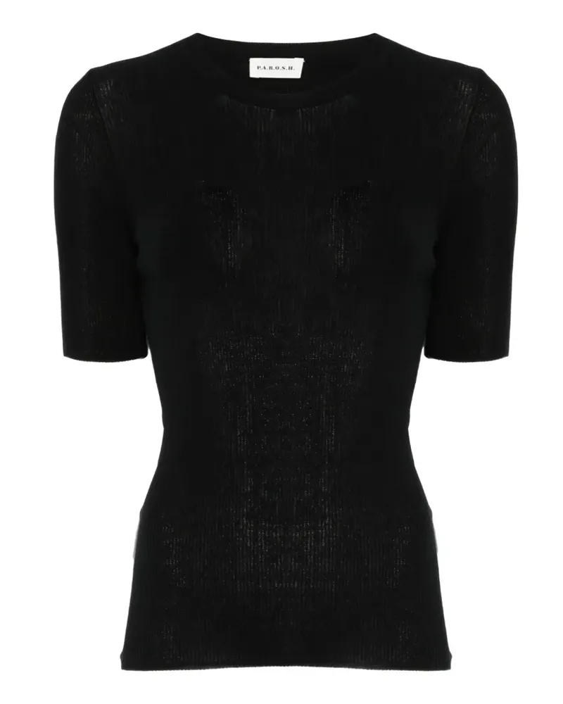 P.A.R.O.S.H. P.A.R.O H. ribbed T-shirt - Schwarz Schwarz