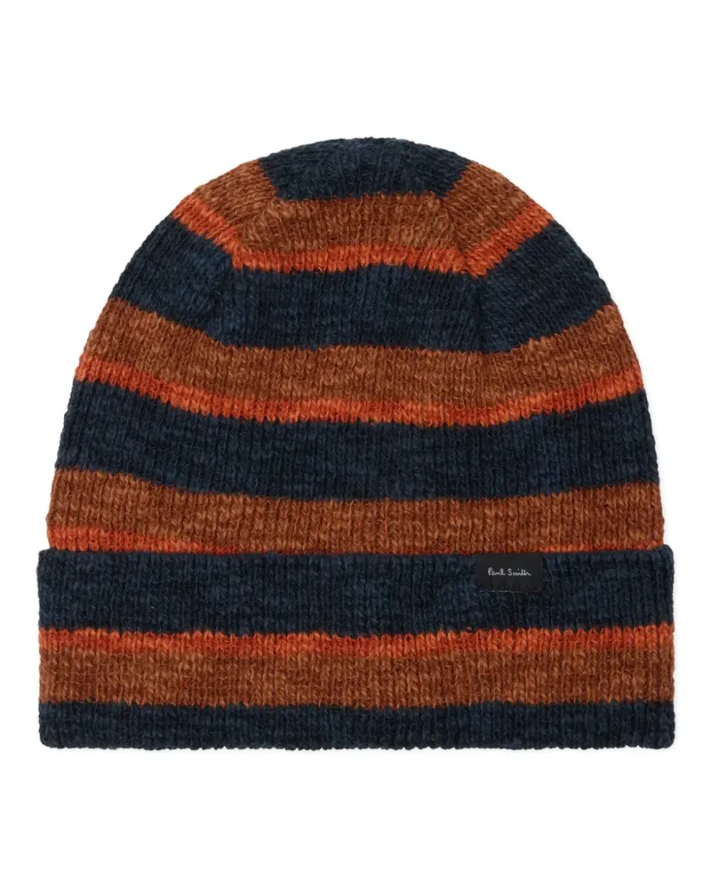 Paul Smith striped beanie hat - Blau Blau