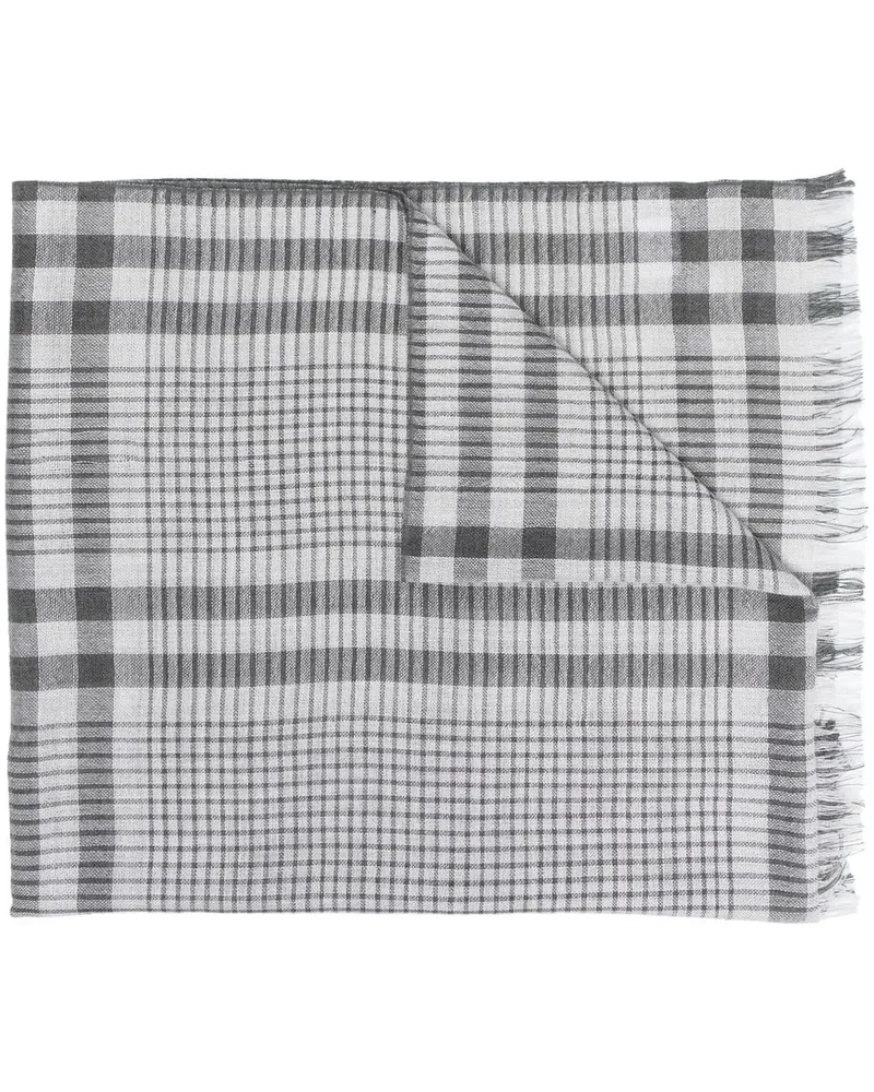 Brunello Cucinelli Karierter Schal - Grau Grau