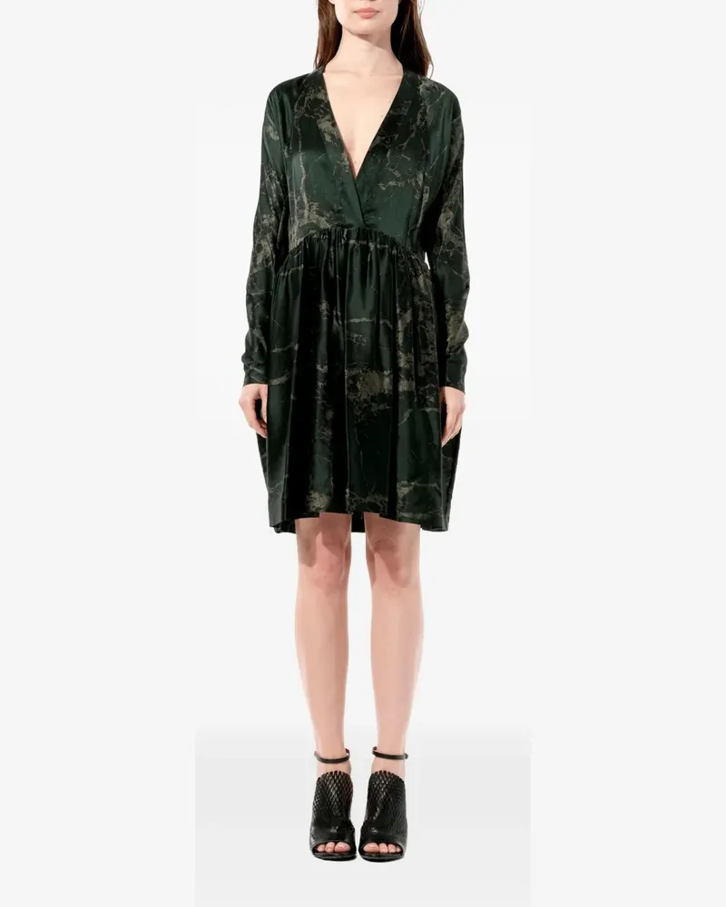 Balenciaga Kleid mit Marmor-Print - Grün Grün