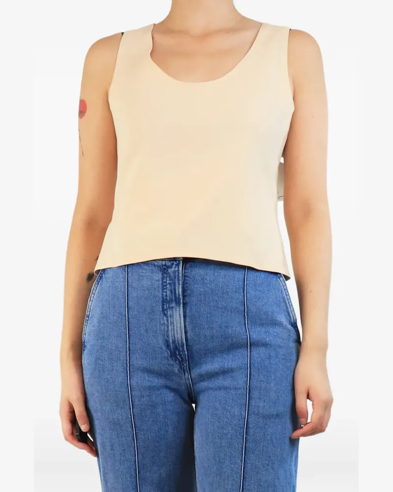 A.W.A.K.E. sleeveless crepe top - Nude Nude