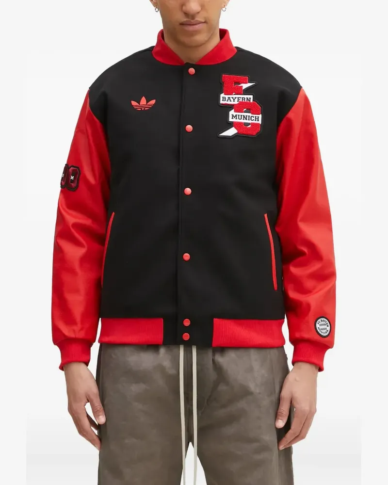adidas FC Bayern Munich Collegejacke - Schwarz Schwarz
