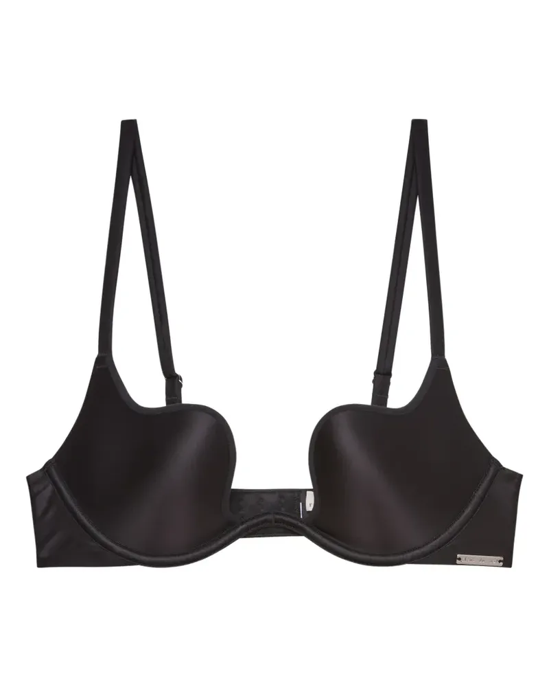 Fleur Du Mal Drahtloser Gloss Push-up-BH - Schwarz Schwarz