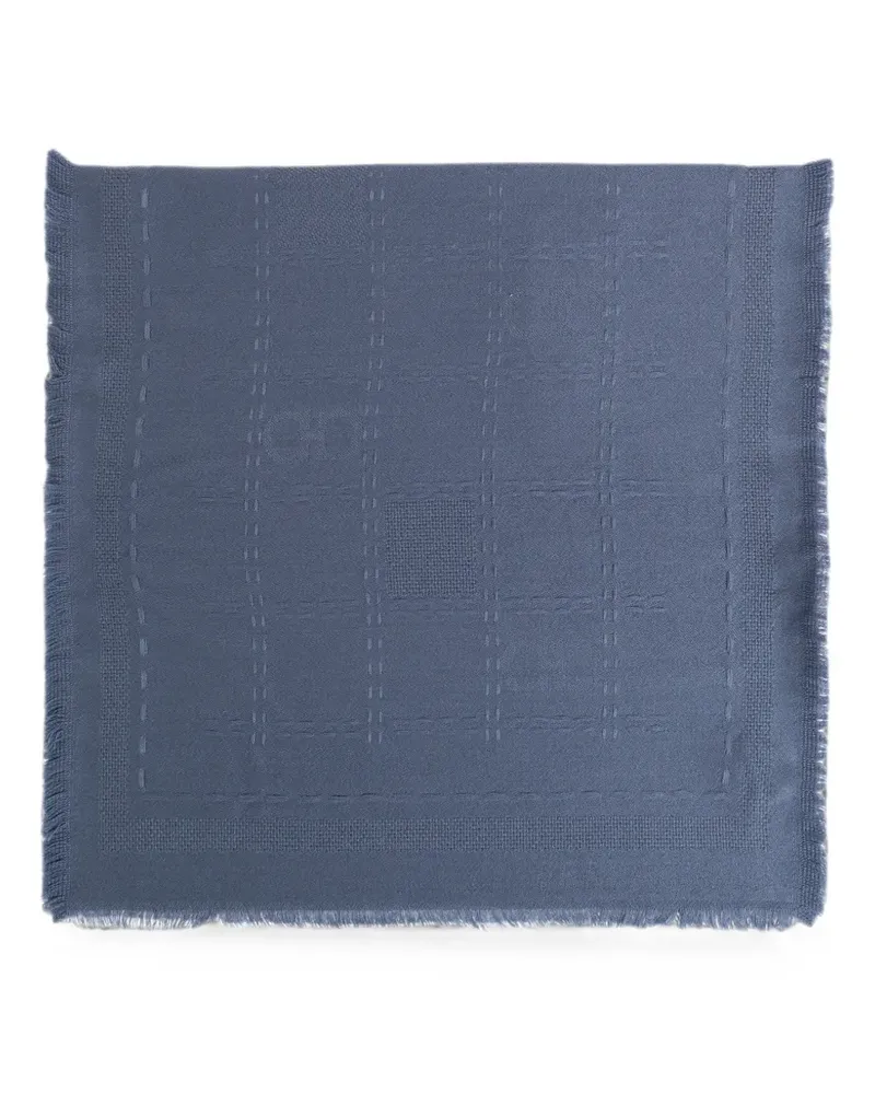 Ferragamo Schal mit Gancini-Muster - Blau Blau
