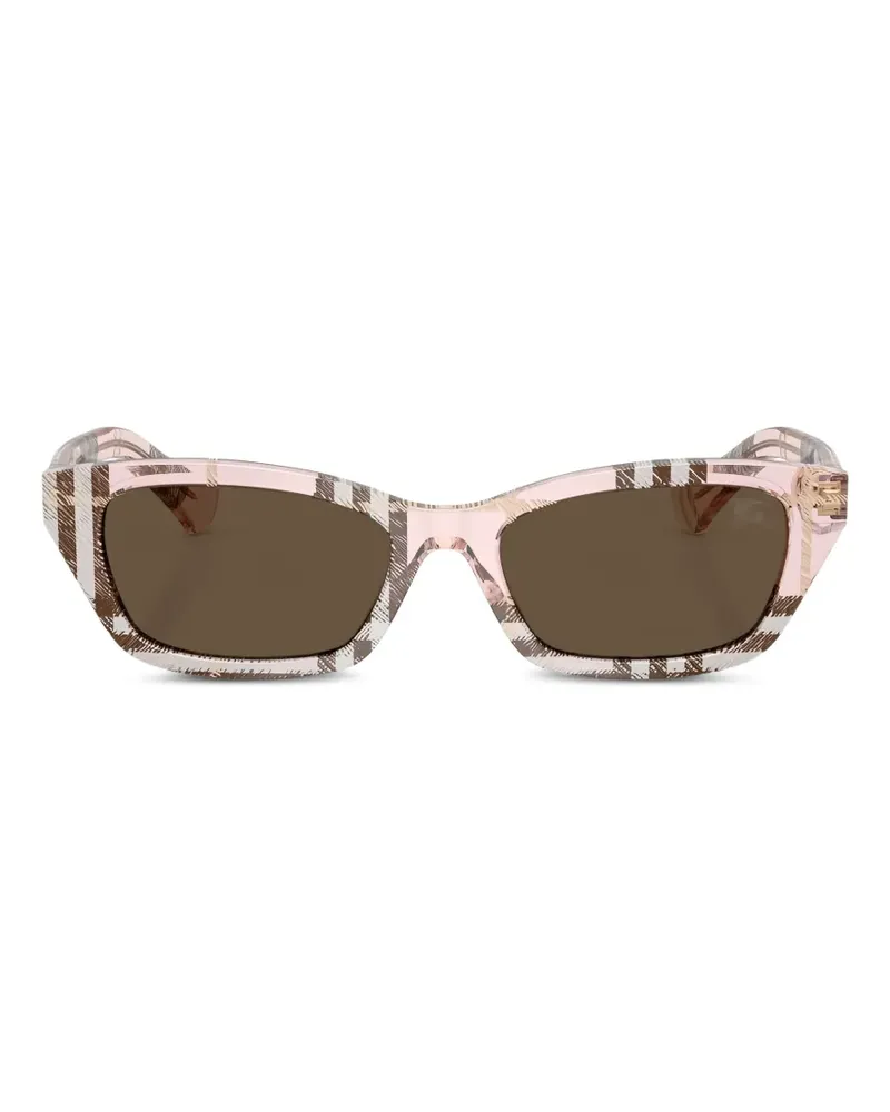 Burberry Sonnenbrille mit kariertem Gestell - Nude Nude