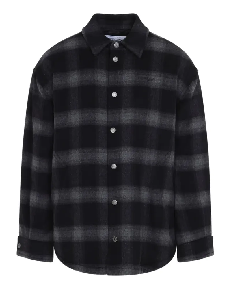 OFF-WHITE Jacke mit Karomuster - Schwarz Schwarz