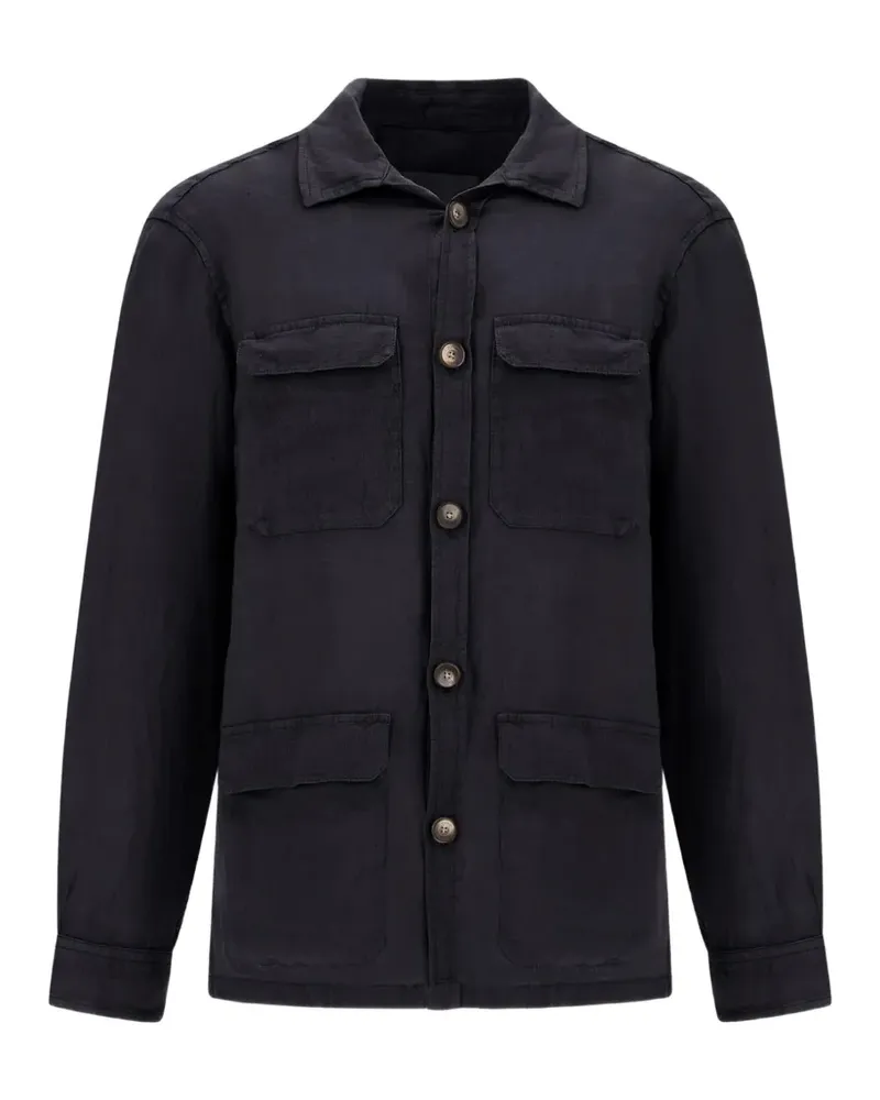 Herno Feldjacke aus Leinen - Blau Blau