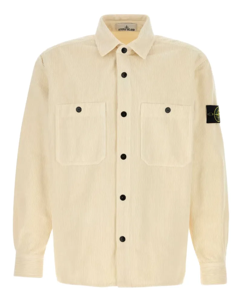 Stone Island corduroy patch-pocket shirt - Gelb Gelb