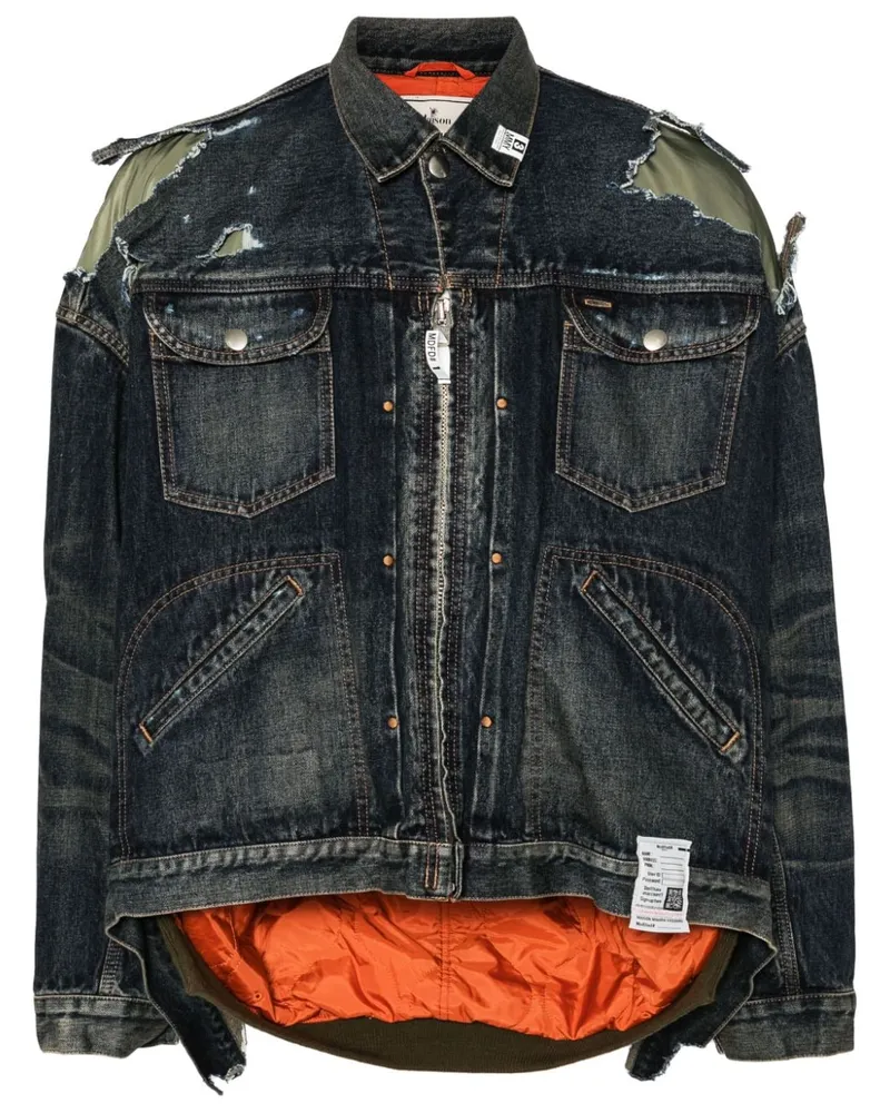 MIHARAYASUHIRO Jeansjacke im Layering-Look - Blau Blau