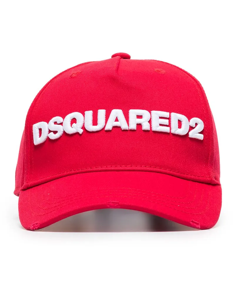 Dsquared2 Baseballkappe mit Logo-Stickerei - Rot Rot