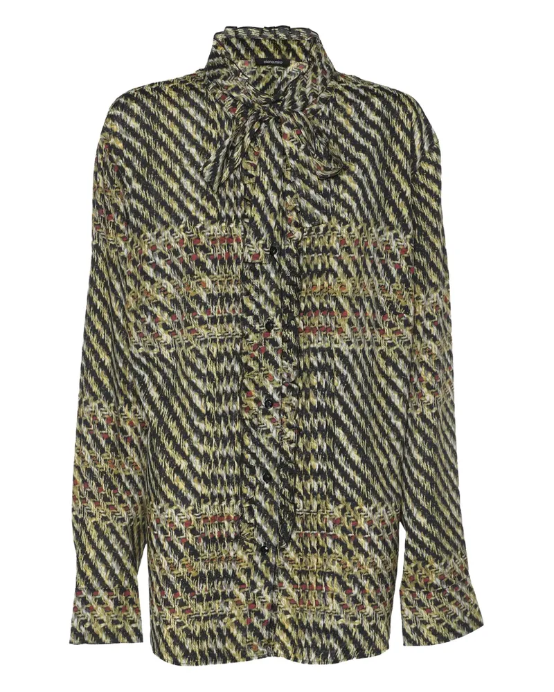 Elena Mirò Bluse mit Tweed-Effekt - Schwarz Schwarz