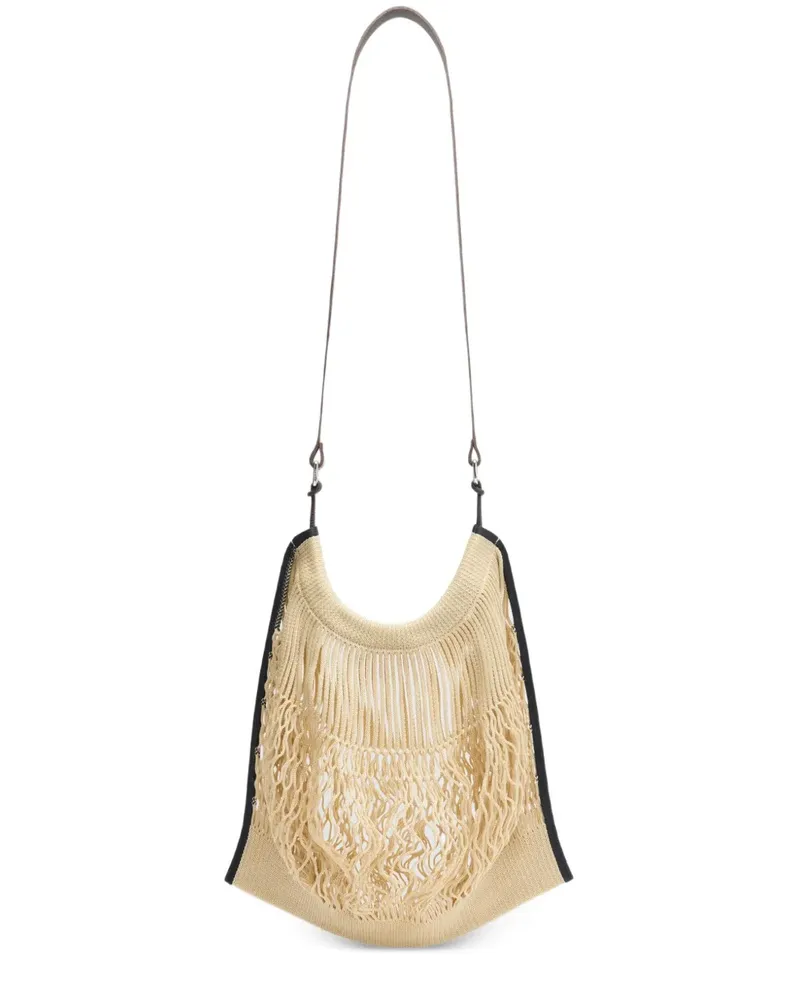 Christophe Lemaire x Filt große Netz-Kuriertasche - Nude Nude