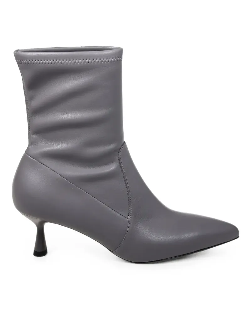 Sergio Levantesi pointed-toe kitten-heel ankle boots - Grau Grau