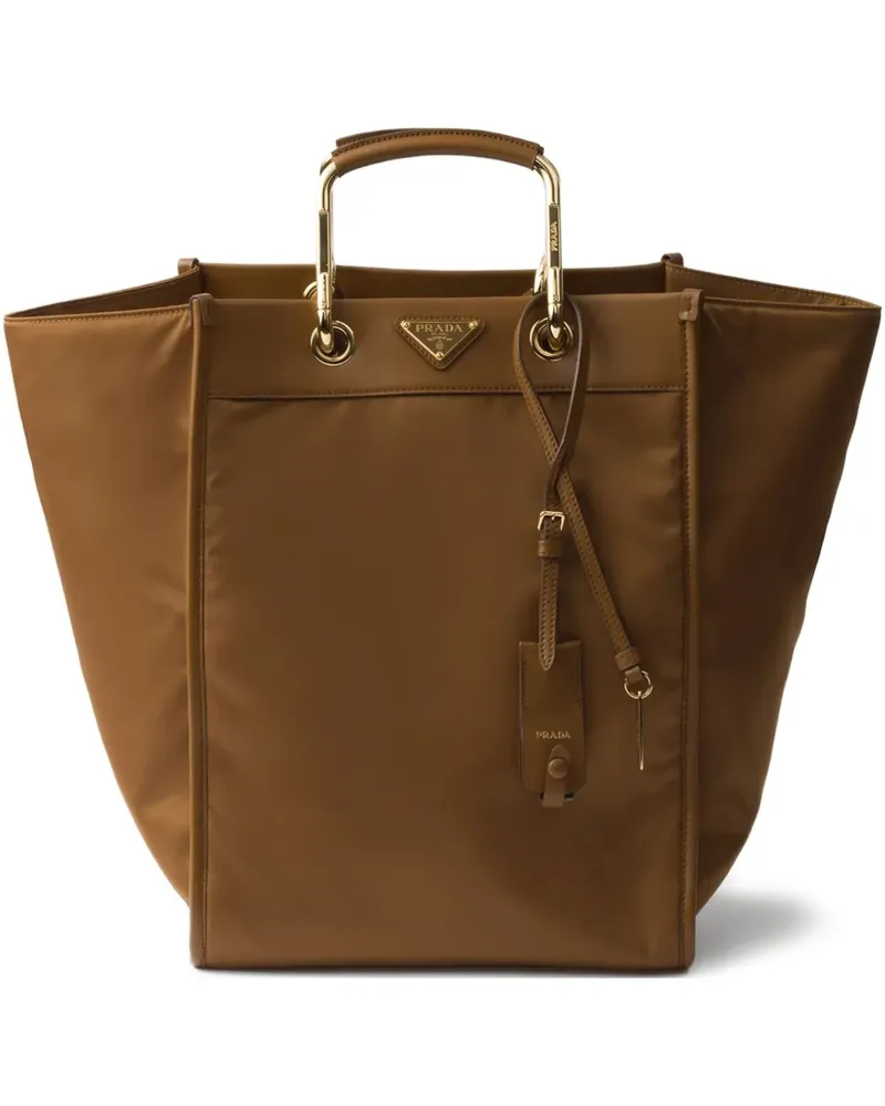Prada Große Re-Nylon Handtasche - Braun Braun