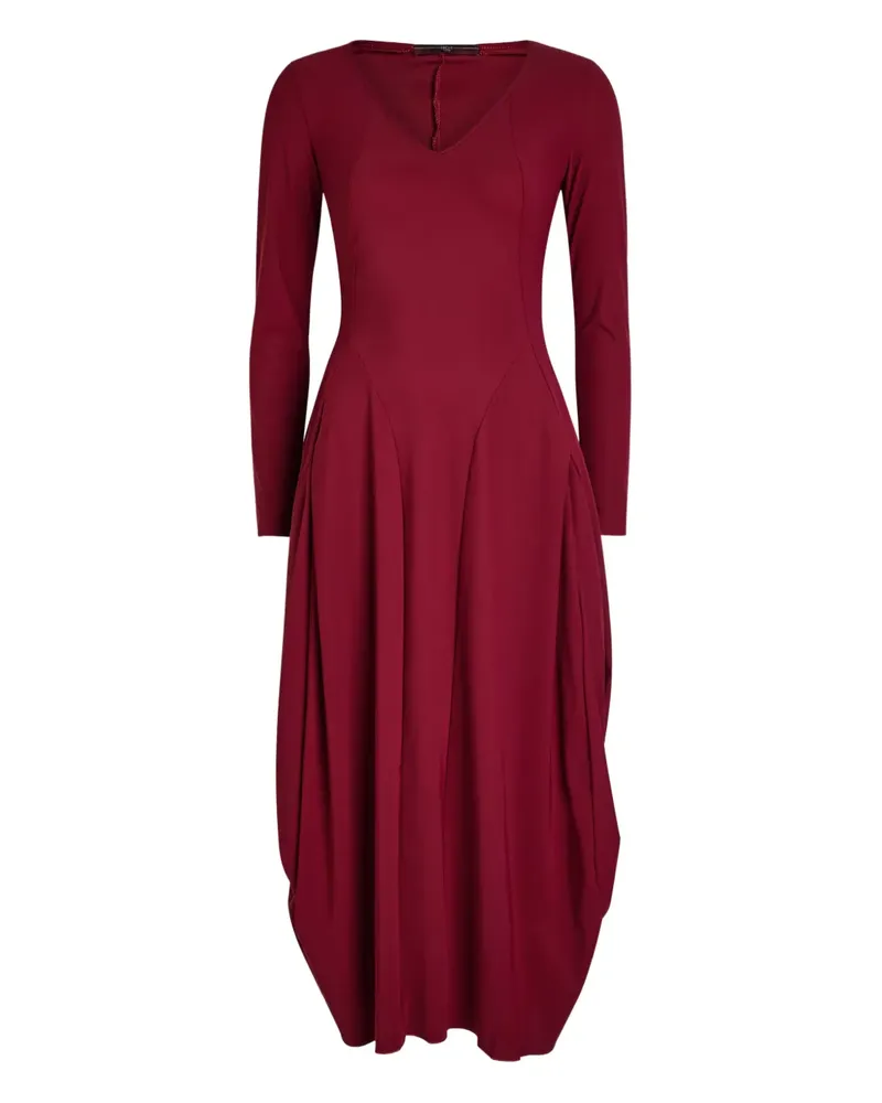 HIGH panelled V-neck midi dress - Rot Rot