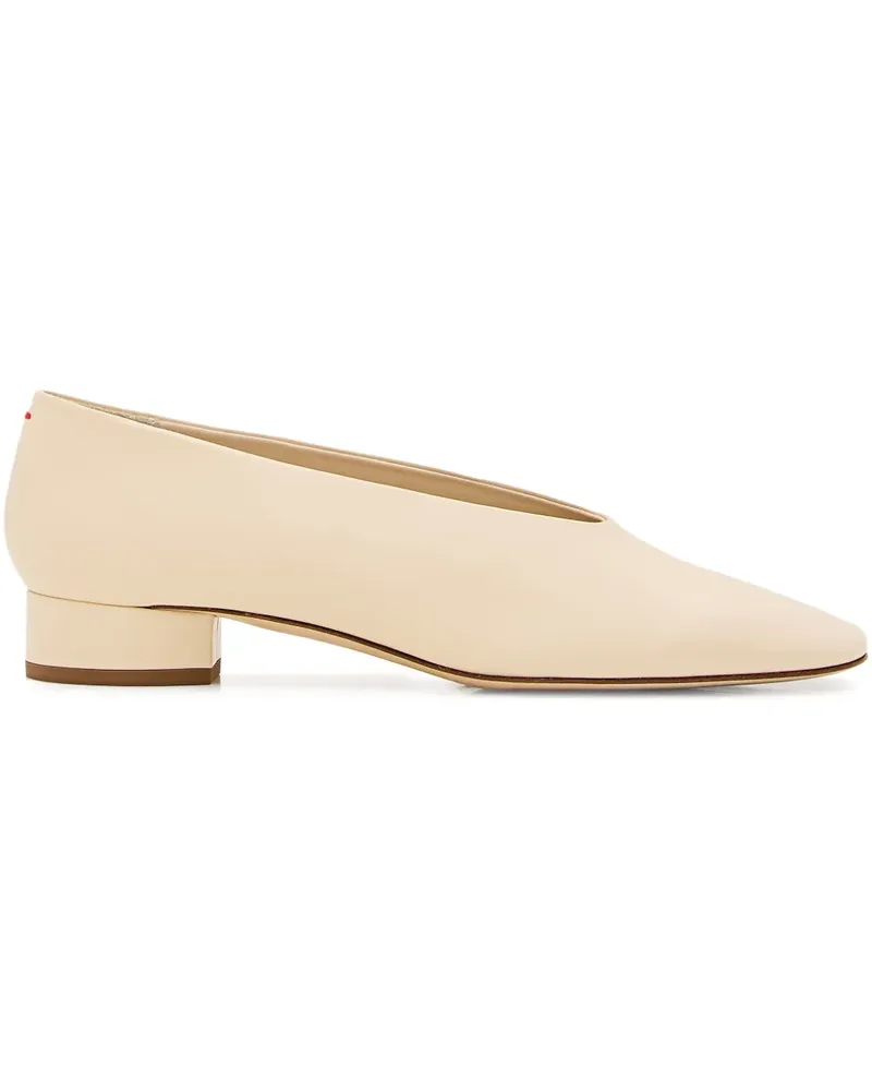 aeyde Pumps aus Leder 25mm - Nude Nude
