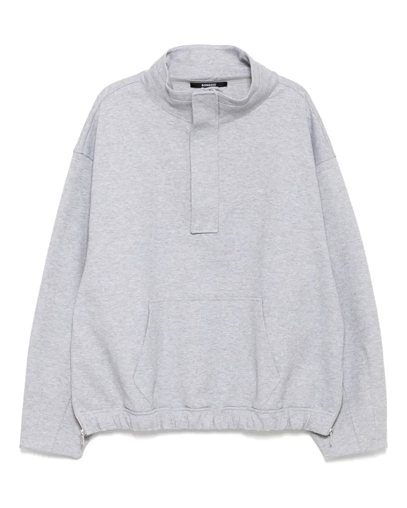 SONGZIO Youth Aquarelle Cocoon Sweatshirt mit Stehkragen - Grau Grau