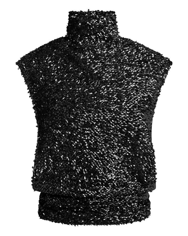 16ARLINGTON Ovica Tanktop mit Pailletten - Schwarz Schwarz