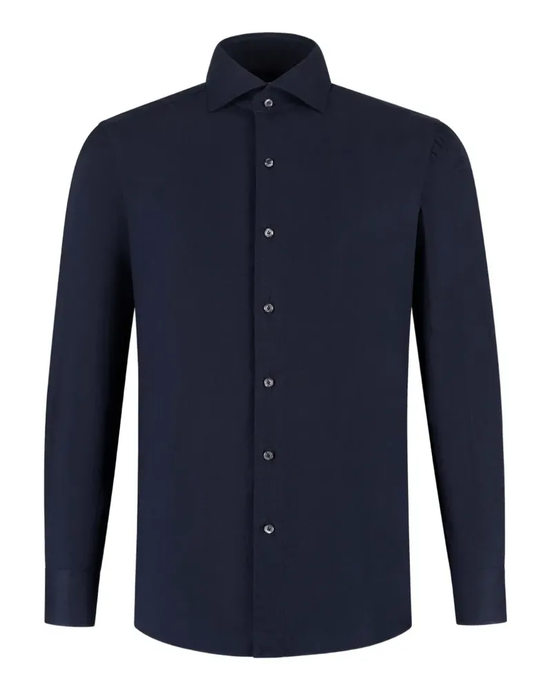 Finamore 1925 Napoli Traveler spread-collar long-sleeve shirt - Blau Blau