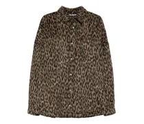 Hemdjacke mit Leoparden-Print - Braun