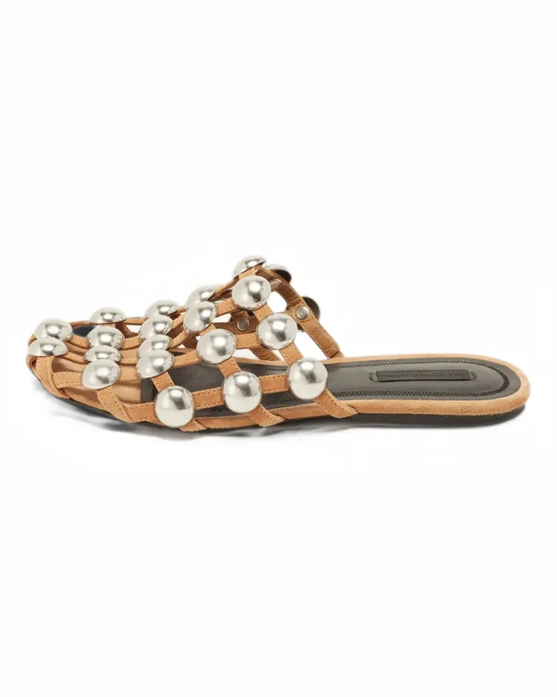 Alexander Wang Amelia Mules mit Nieten - Nude Nude