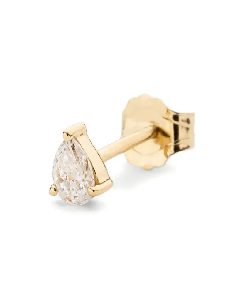 WHITE BIRD 18K yellow gold Pear diamond earring Gold