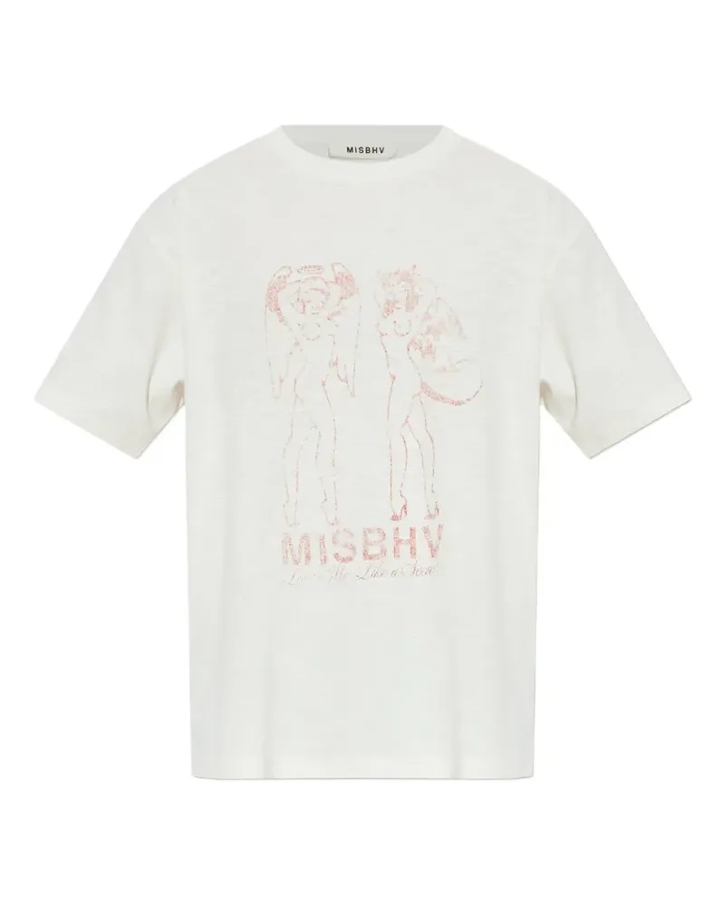 MISBHV T-Shirt mit grafischem Print - Nude Nude
