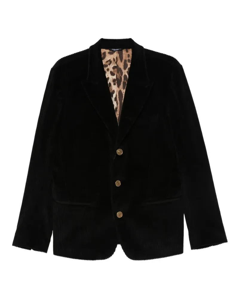 Dolce & Gabbana Sakko aus Cord - Schwarz Schwarz