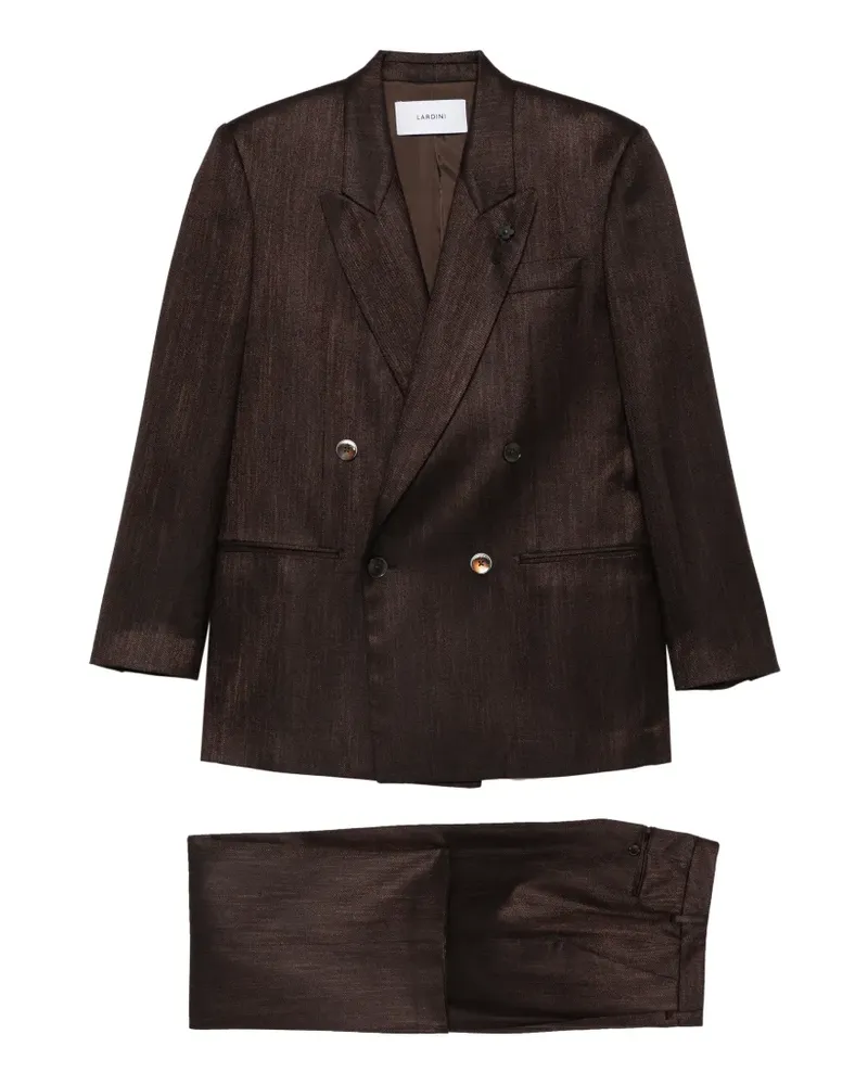 LARDINI Drapiertes Kleid im Layering-Look - Braun Braun