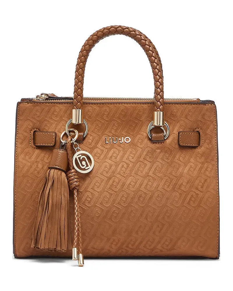 Liu Jo Kleine Tote Bag mit Flechtriemen - Braun Braun
