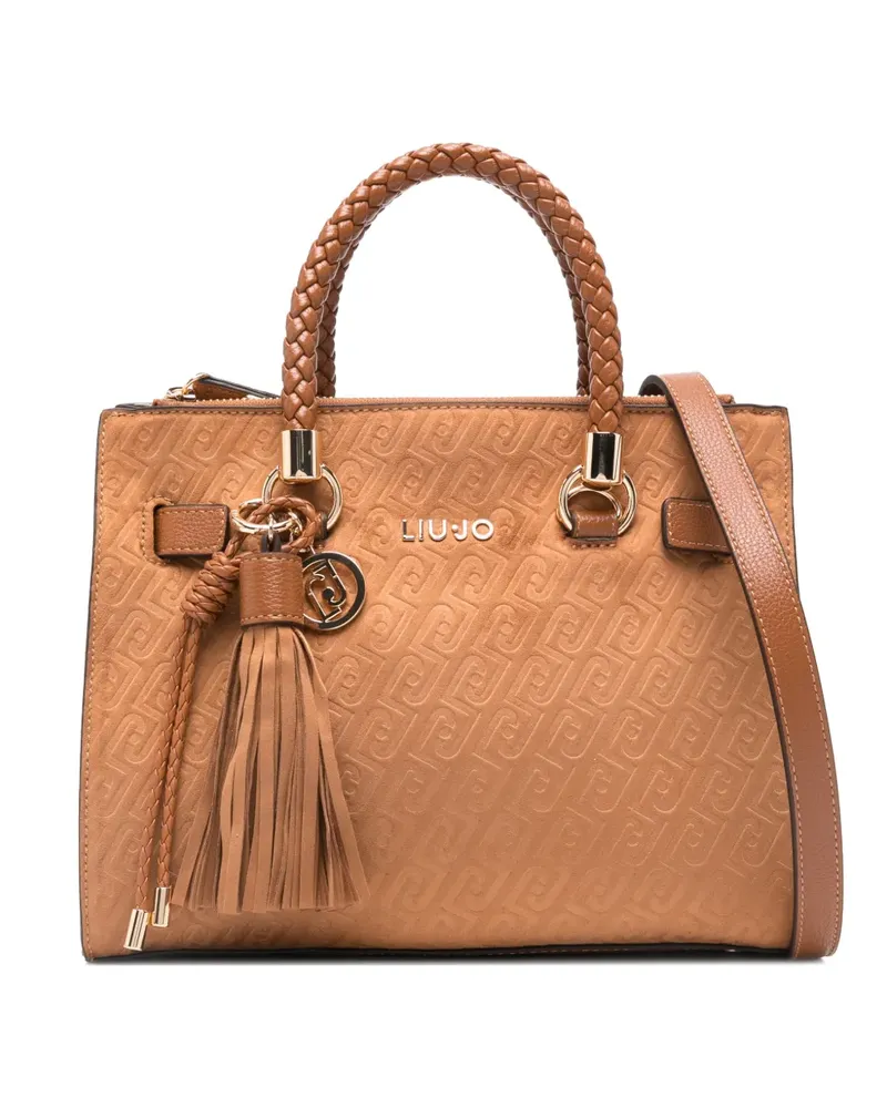 Liu Jo Kleine Tote Bag mit Flechtriemen - Braun Braun